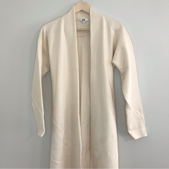 Uniqlo cream coloured belted duster - Picture 1 of 8